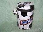 snickers collectibles tin tin canister zipper top black white socker