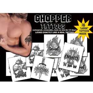  Temporary Tattoos, Choppers, 9 Tattoos Health & Personal 