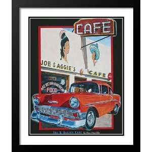   and Double Matted Print 20x23 Joe and Aggies Cafe