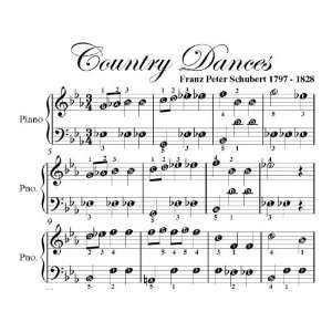   Country Dances Schubert Easy Piano Sheet Music: Franz Schubert: Books