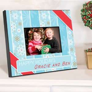  Merry Christmas Picture Frames   Snowflakes Stripes