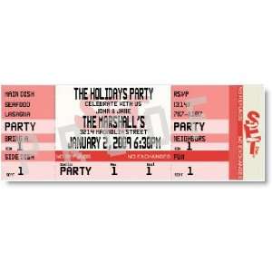  Red Christmas Party Ticket Invitations Health & Personal 