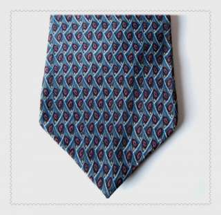 Christopher Reeve PAISLEY Dress Mens Silk Neck Tie ~ Blue Black Ivory 