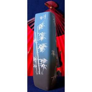 FSusion Tall Blue Porcelain Bamboo Vase 