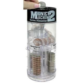 Money Machine 2 Coins Sorter Counter Storage Piggy Bank  
