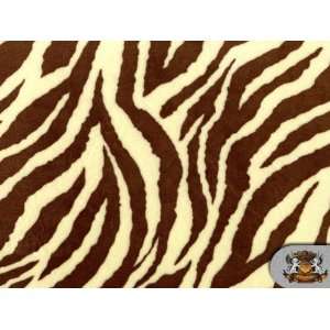 Minky Cuddle Animal Print   Zebra Chocolate Light Yellow / 60 / Sold 