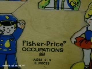 Vintage Fisher Price Occupations 503   Ages 2   5  