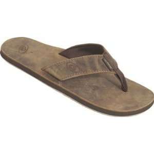  Reef Leather Smoothy Bronze Brown Sandal: Sports 