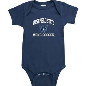 Westfield State Owls Navy Mens Soccer Arch Baby Creeper 