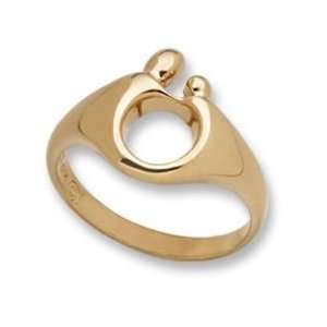    Mother & Child Small Yellow Gold Ring: Janel Russell: Jewelry