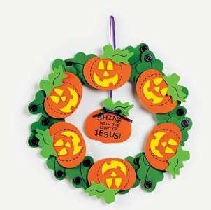 Great Foam Christian Pumpkin Wreath Kit Faith Kid Fun  
