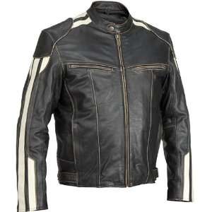  River Road Roadster Vintage Leather Motorcycle Jacket 