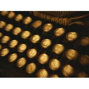 Blurred View of the Keys of an Old Underwood Typewriter Photographic 