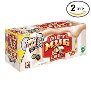 Mug Root Beer Diet, 12 oz Can (Pack of 24):  Grocery 