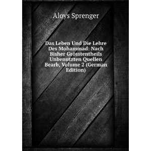   Lehre Des Mohammad, Volume 2 (German Edition) Aloys Sprenger Books