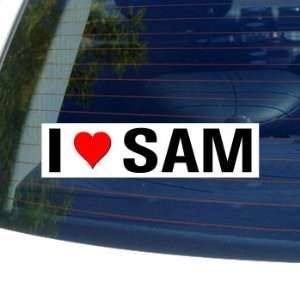  I Love Heart SAM   Window Bumper Sticker: Automotive