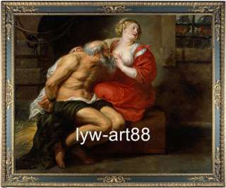 Art old master Antique Rubens oil painting Cimon and Pero  