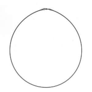   18K Gold White Twisted Wire 1.3mm Necklace 18 Inch CleverEve Jewelry