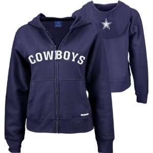  Dallas Cowboys Navy Juniors Full Zip Hooded Sweatshirt 