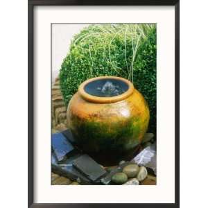  Small Urn with Bubbling Water, Urn Surrounded by Slate and Cobbles 