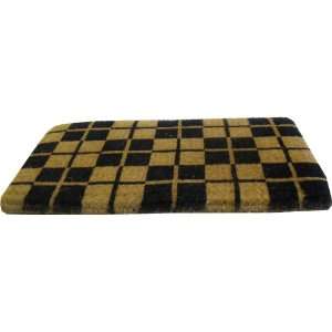  Black Checker Coco Coir Doormats   Elegant Floor Mats   18 