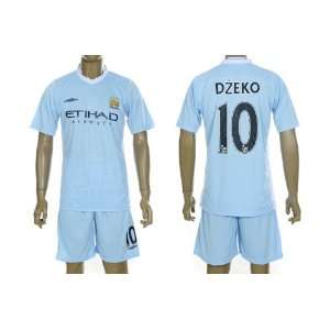 Manchester City 2012 Dzeko Home Jersey Shirt & Shorts Size L