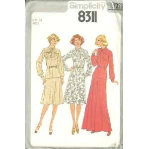   Or Top & Skirt In Two Lengths Simplicity Sewing Pattern 8311 (Size 14