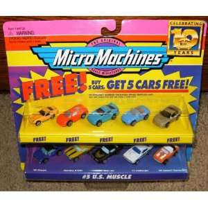  Micro Machines U.S. Muscle #5 Collection w/5 Bonus Cars Toys & Games
