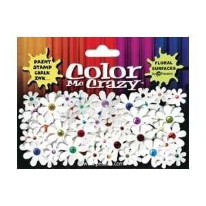  Petaloo Color Me Crazy Flowers 80/Pkg Multi Color Jewel 