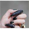 1pc Vintage punk Black claw ring finger nail rings full crystal 3 Size 