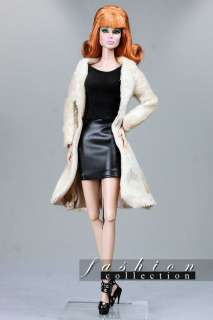 MF1024 Cream Ivory Fashion Faux Fur Coat Jacket for Bar  
