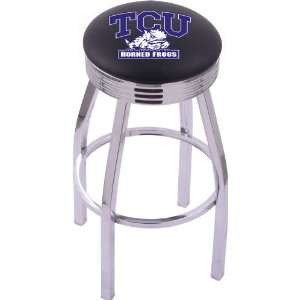  Texas Christian University Steel Stool with 2.5 Ribbed 