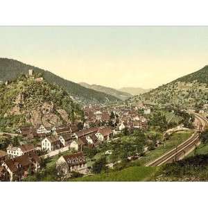  Vintage Travel Poster   Hornberg general view Black Forest 