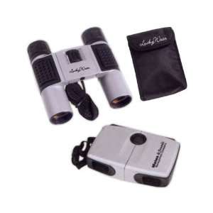    High tech compact binoculars with nylon case.