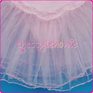 Girls Fairy Dress Ballet Dance Tutu Leotard 4 5T Pink  