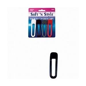  Soft n Style Shortie Control Clips / 4 per Bag (CD 203 