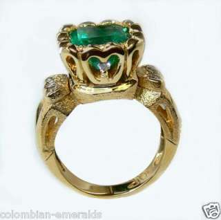 FABULOUS COLOMBIAN EMERALDS RING 4.50 CTS GEM QUALITY  