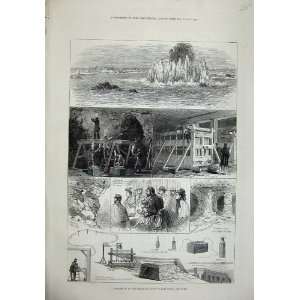  1876 Blowing Hell Gate Rocks East River New York Mine 