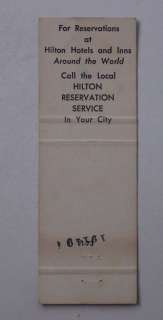 1980s Matchbook Hilton Inn Hotel Columbus OH Franklin C  