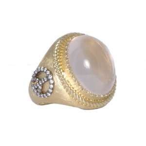  Mastini Rose Quartz Peace Ring, 6.75: Mastini Fine Jewelry 