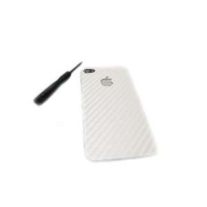  iPhone 4S White Carbon Fiber Texture Replacement Battery 