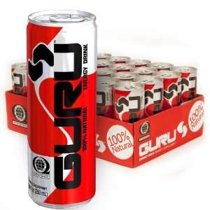  Guru Energy Drink, 100% Natural   24 pk.: Health 