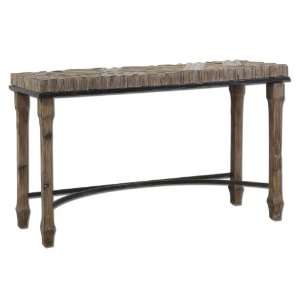  Rustic Weathered Wood Tehama Console Table: Home & Kitchen