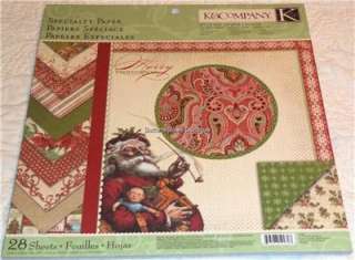 NEW K&Company Christmas Scrapbook 12x12 & stickers Set card making 