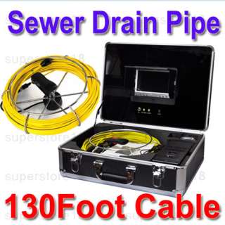 REAL COLOR 130FOOT SEWER PIPE VIDEO INSPECTION CAMERA  