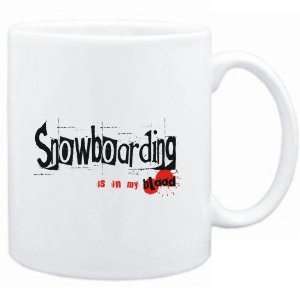  Mug White  Snowboarding IS IN MY BLOOD  Sports Sports 