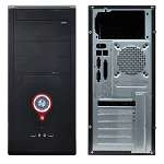 10 Bay ATX Mid Tower Desktop Computer Case w/o PSU Black/Red   NEW 