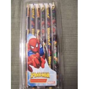  The Amazing Spiderman 6 pack Color Pencils: Toys & Games