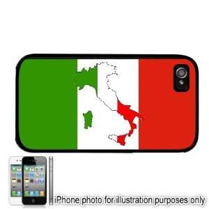   Italian Shape Flag Apple iPhone 4 4S Case Cover Black: Everything Else