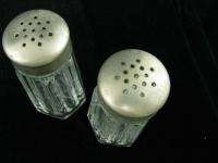   Glass Sugar Shakers Silverplate Silver Plate Clear Powdered  